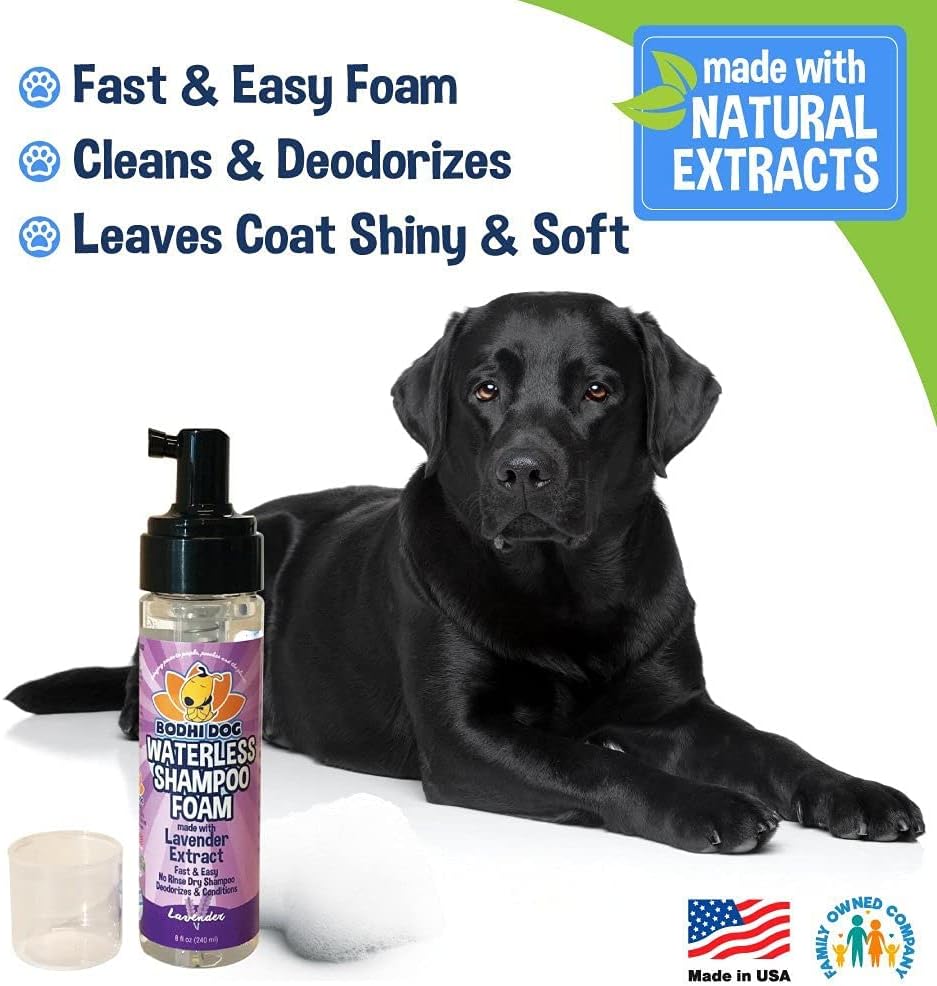 Bodhi Dog Waterless Shampoo - Natural Dry Shampoo for Dogs & Cats - Neutralizes Pet Odor - No Rinse Required - Made of Natural Extracts - Safe for Sensitive Skin - Made in USA - Lavender (8 Fl Oz) - Image 6