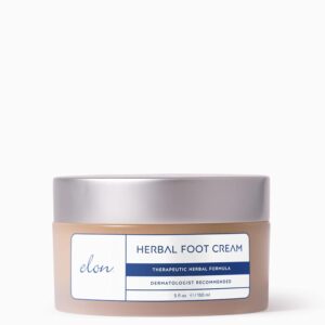 Elon Herbal Foot Cream (5 oz.) – Hydrating Foot Healing Cream w/Vitamin E & Green Tea Extract – Moisturizing & Instant Relief – For Dry Cracked Feet