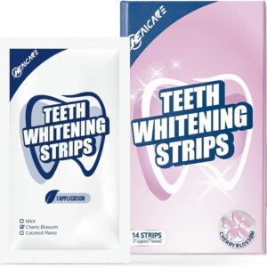 Whitening Strips, Teeth Whitening Strip, 14 Strips for Sensitive Teeth, Professional and Safe Teeth Whitening Kit Cherry Blossom, 7 Treatments