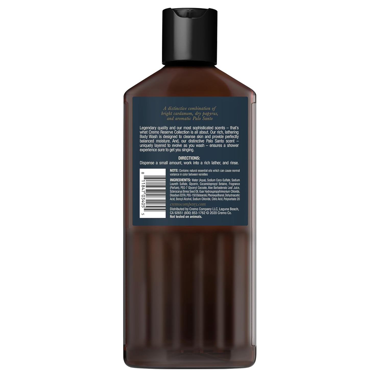 Cremo Men's Italian Bergamot Palo Santo Body Wash Bundle 2 x 16 Fl Oz - Image 6