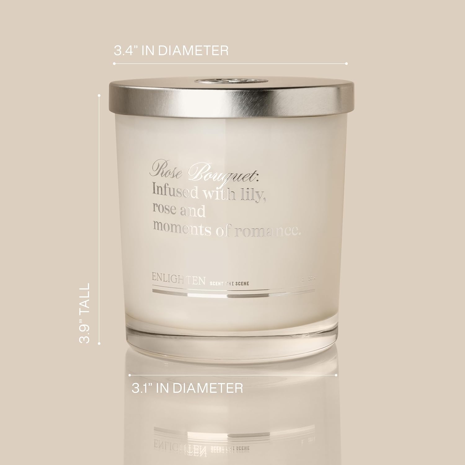 Enlighten Rose Bouquet Candle | Luxurious Rose, Lily & Marigold Scent | Double Scent Load for Enhanced Aroma | Eco-Friendly, Hand-Poured Soy Wax | 12oz Glass Tumbler | Made in USA - Image 8