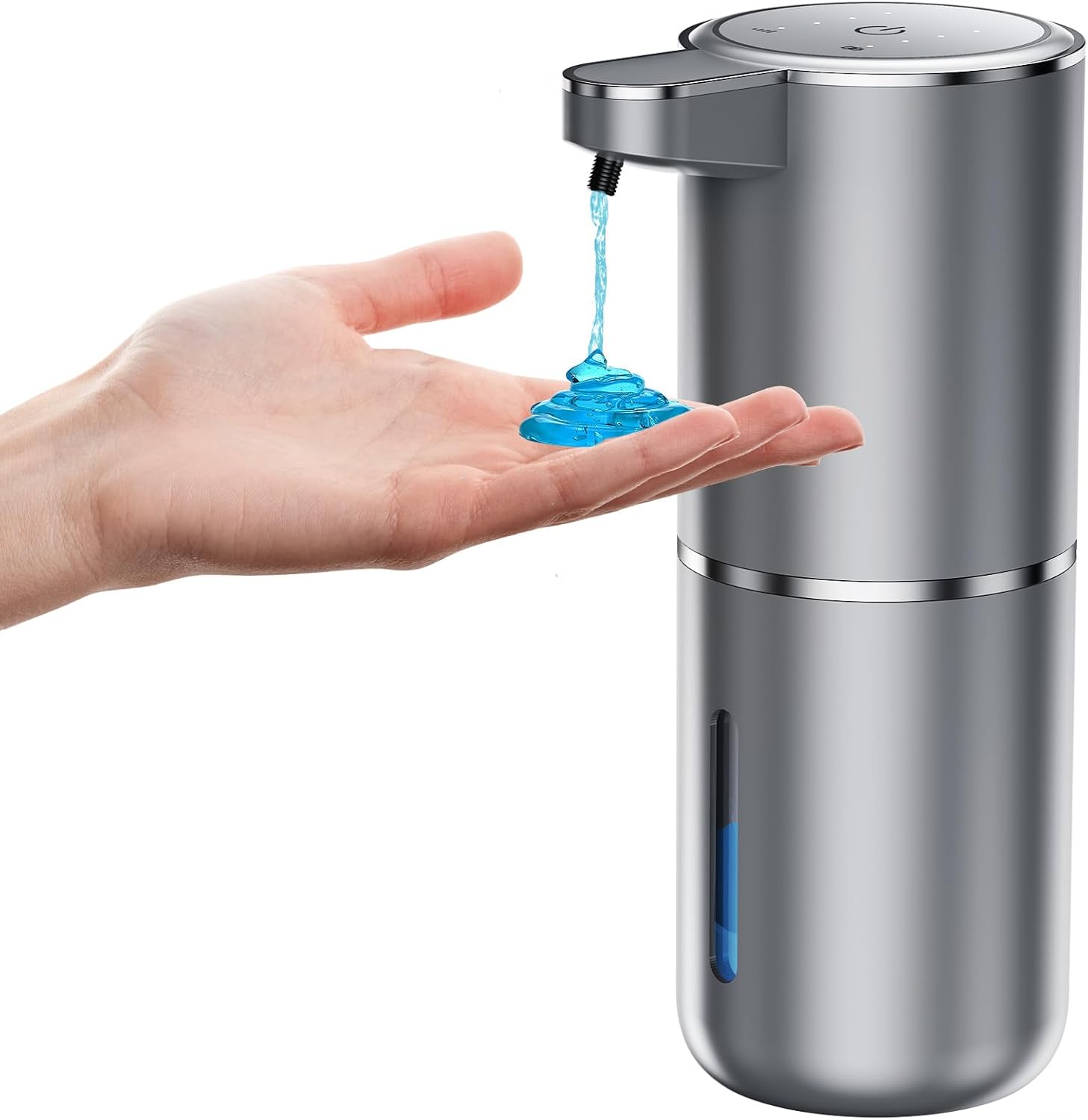 Automatic soap Dispenser touchless Automatic Liquid Soap Dispenser 4 Adjustable Soap Dispensing Levels Wall Mount for Kitchen and Bathroom