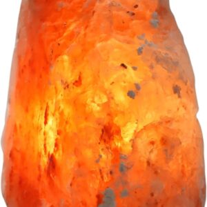 Himalayan Salt Lamp – 100% Natural Pink Rock Salt with UL-Certified Cord – Hand-Carved Crystal Light for Home Décor, Bedroom, Desk Lamp, Night Light, Ambient Lighting & Mood Lamp