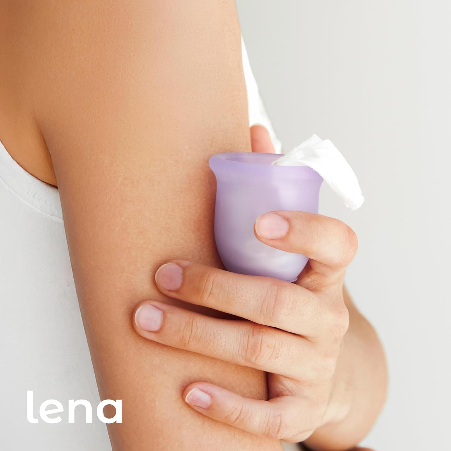 Lena Menstrual Cup & Disc Cleansing Wipes - Travel Essentials for Women & Girls - pH Balanced, Unscented Feminine Wipes for Periods & Intimate Care - Discreet & Travel Friendly - 32 Count - Image 7