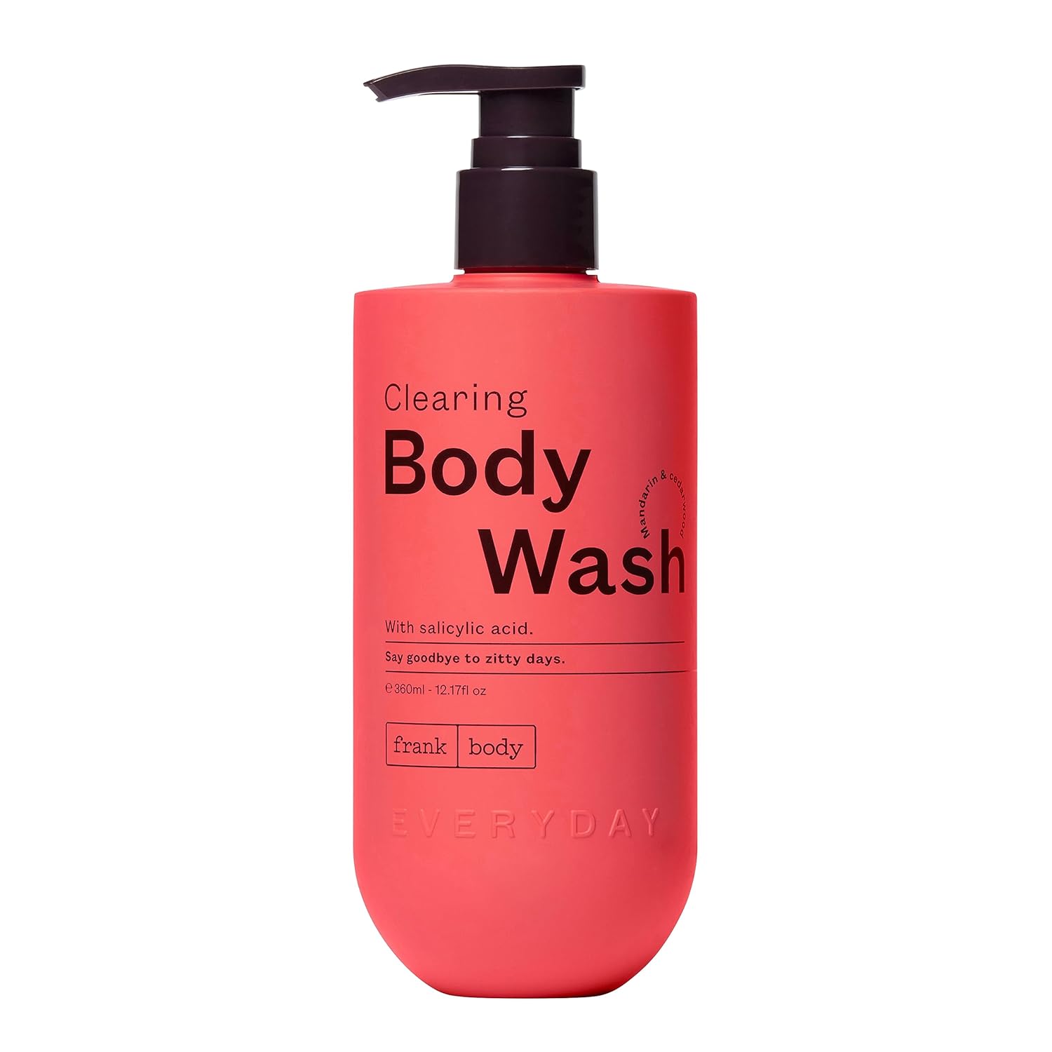 frank body Clearing Body Wash & Body Lotion Bundle | Vegan & Cruelty Free | Removes Stubborn Dead Skin, Excess Oil, Black & White Heads| Mandarin & Cedarwood Scent - Image 2