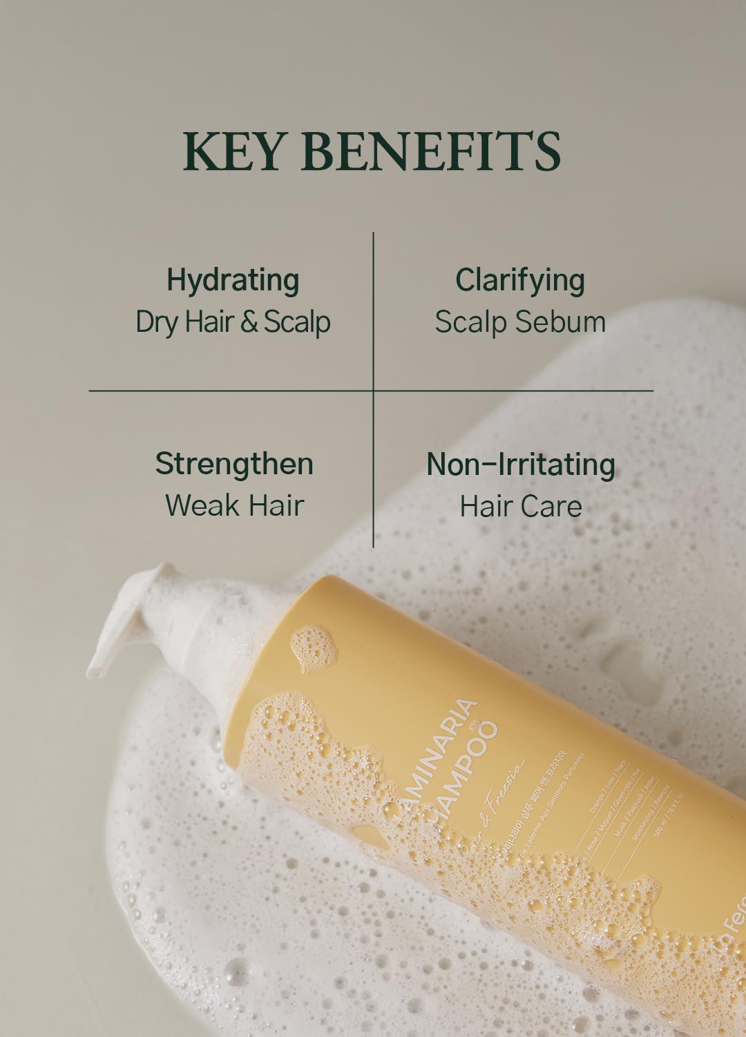 Laminaria Shampoo with Organic Ingredient, Korean Clarifying Shampoo, Hydrating for Dry Hair, Strengthening for Weak Hair, Sulfate & Paraben-Free, for Women & Men,16.9 FL. OZ, Pine Eucalyptus - Image 4