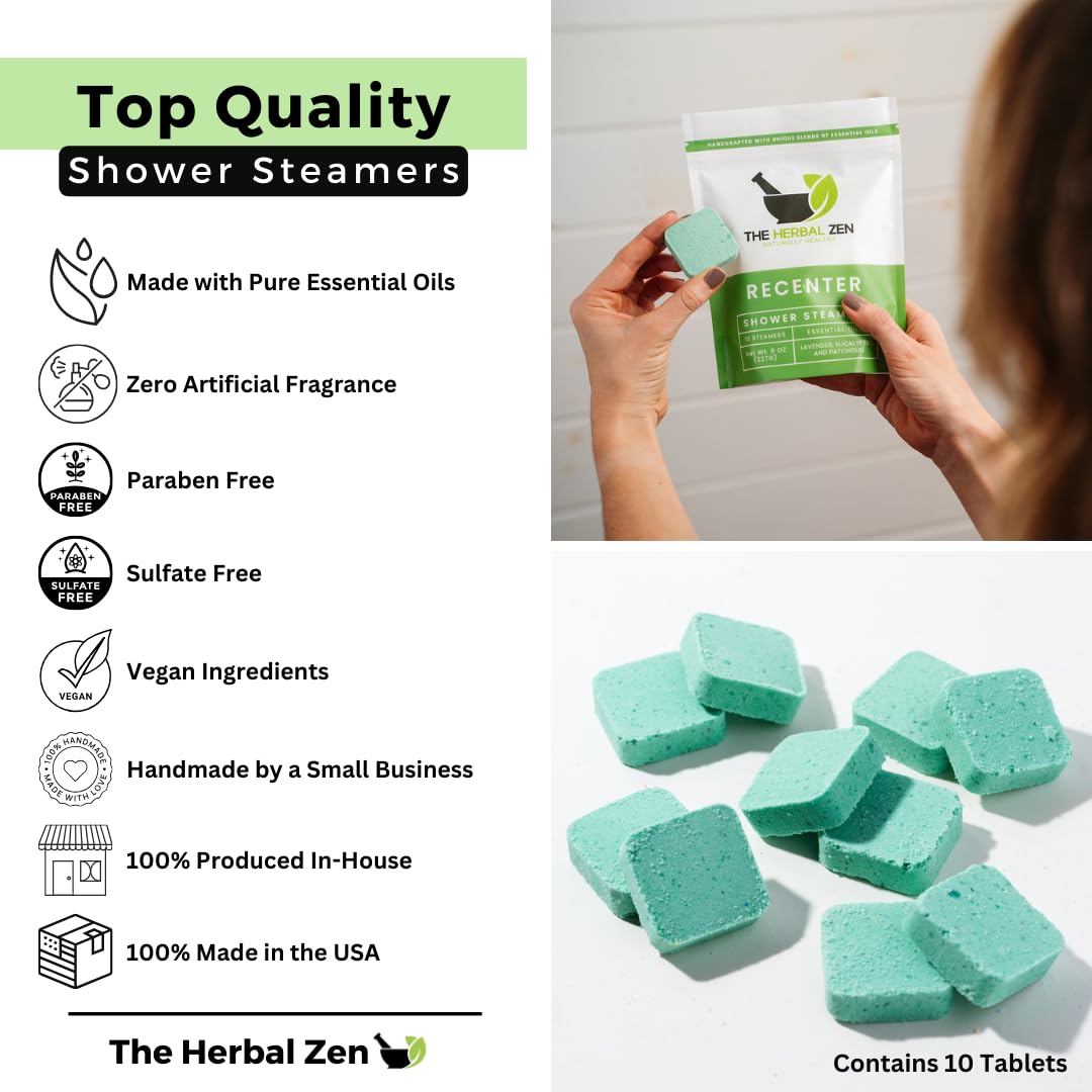 Lavender Eucalyptus Aromatherapy Shower Steamers 6 Pack for Relaxing Home Spa Experience - Image 3