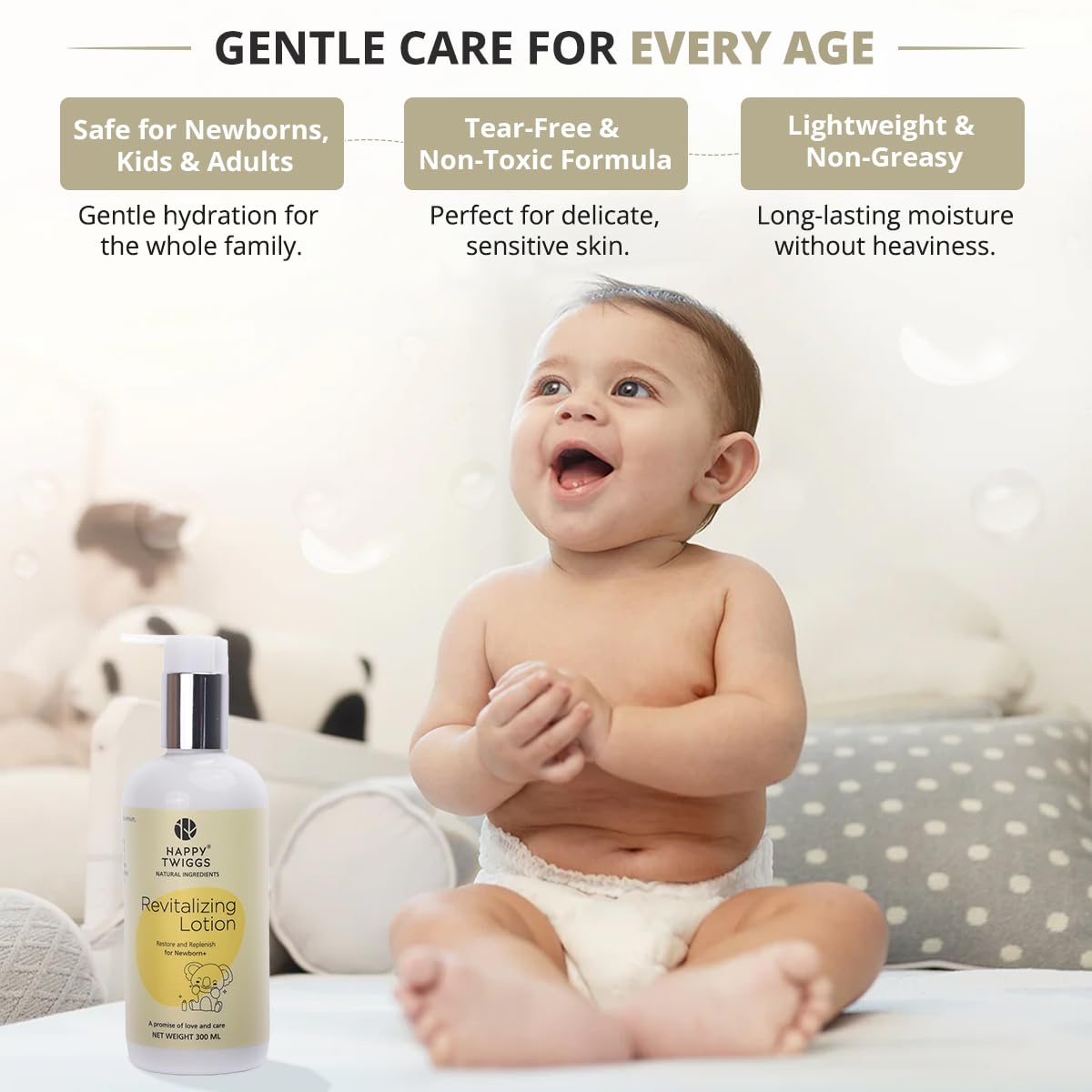 Organic Revitalizing Body Lotion for Newborn, Kids, Adults - Vitamin C & Watermelon Extract for Sensitive Skin, Non-Greasy, Tear-Free, Hydrating & Nourishing Body Lotion - Moisturizes & Protects - Image 2
