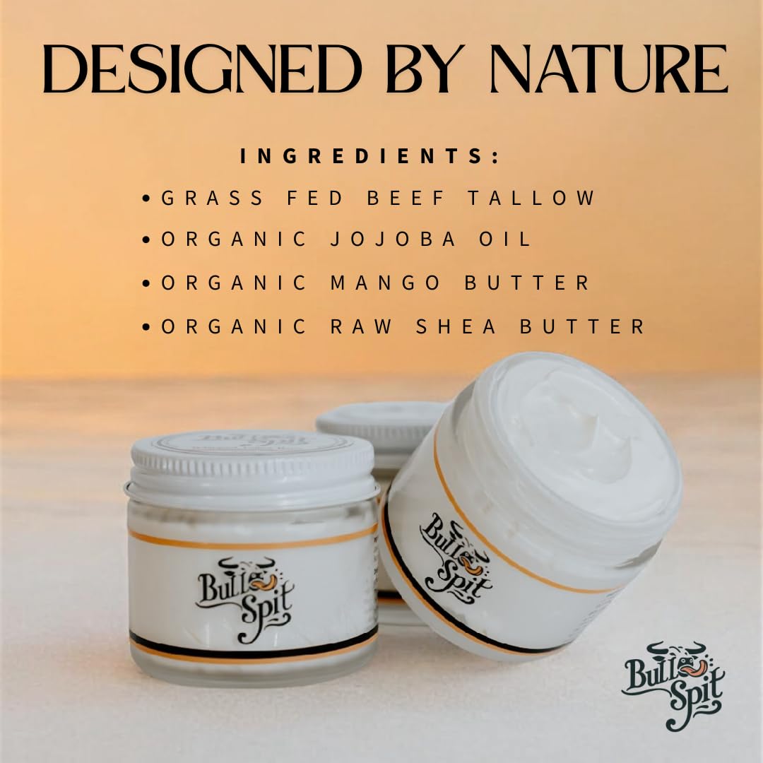 All Natural Whipped Tallow Balm – 100% Grass-Fed Beef Tallow, Organic Ingredients, Handmade Face + Body Moisturizer & Lotion for sensitive skin – 2 FL. OZ. (Fragrance-Free) - Image 3