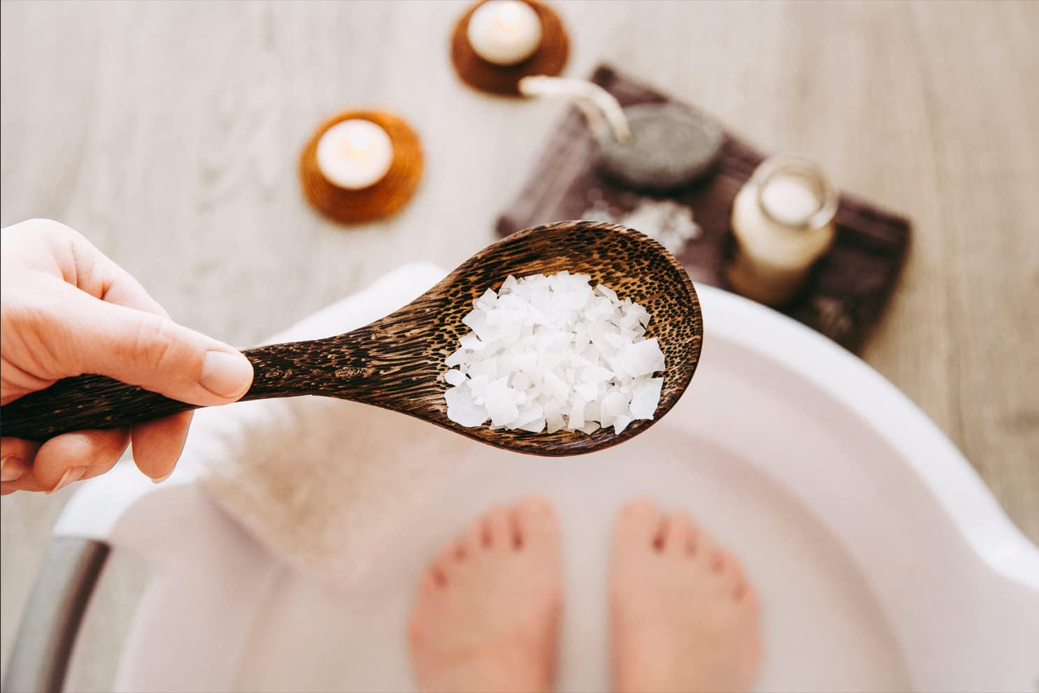 Dead Sea Magnesium Flakes Bath Salts - Superior Alternative to Epsom Salt - Premium Mineral Supplements for Muscle Relief, Aches - Raw and Pure Sourced Natural Salts, Relaxing Bath Foot Soak (15 Lb.) - Image 9