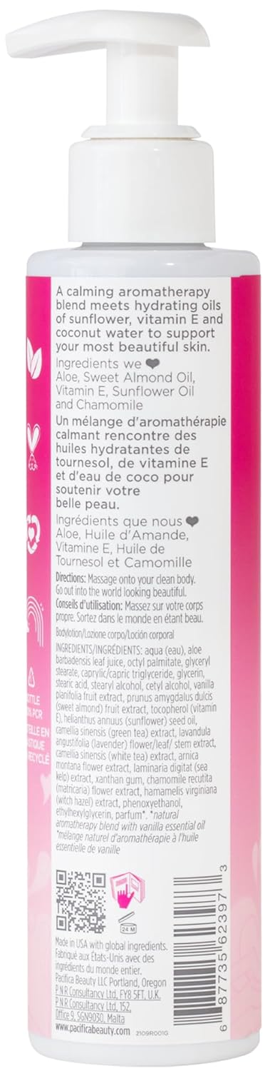 8 oz Pacifica Island Vanilla Vegan Body Lotion with Coconut Water and Vitamin E - Image 3