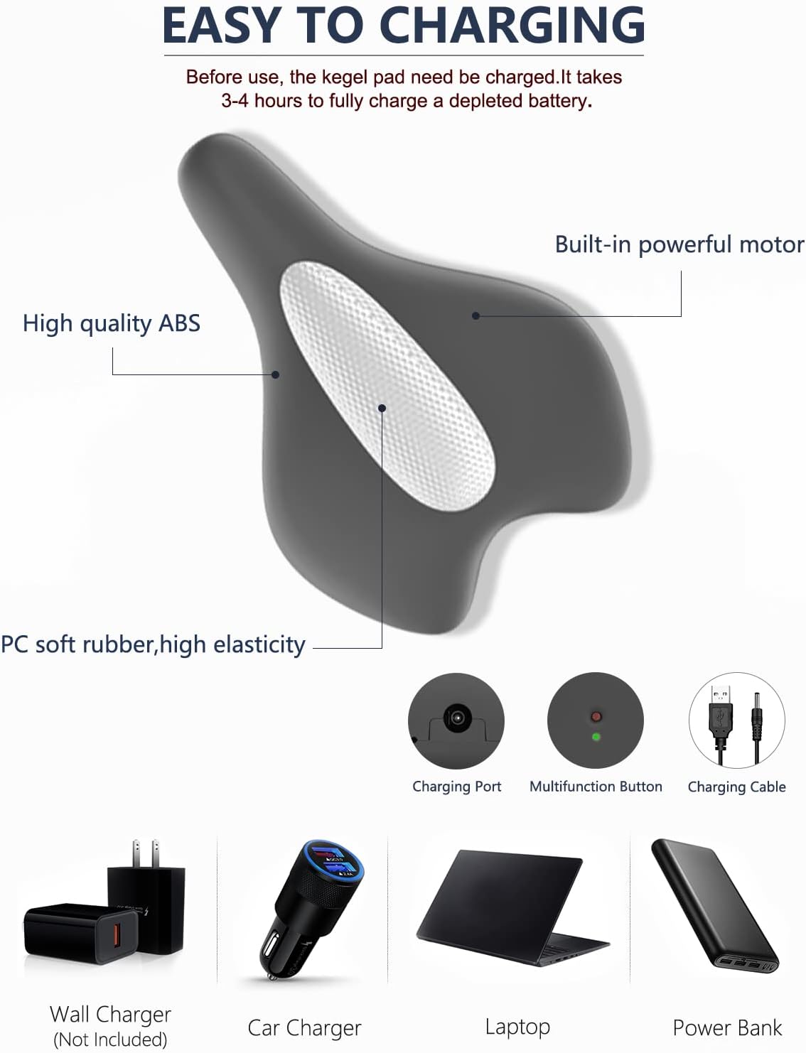 Pelvic Floor Strengthening Device Women,Pelvic Floor Muscle Training,Pelvic Floor Physical Therapy Use for Bladder Control and Pelvic Floor Exercise for Women and Men,Gray - Image 5