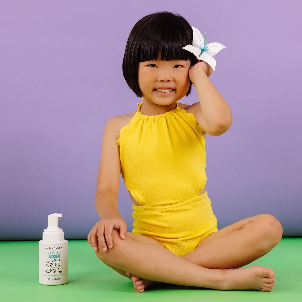 Dabble & Dollop Soothing Mini Bath Bombs & Vanilla Shampoo, Body Wash and Bubble Bath for Kids - All Natural, Resealable Pouch, Foaming Whip, USA Made, Vegan, Gluten-Free, Cruelty-Free (Pack of 2) - Image 7