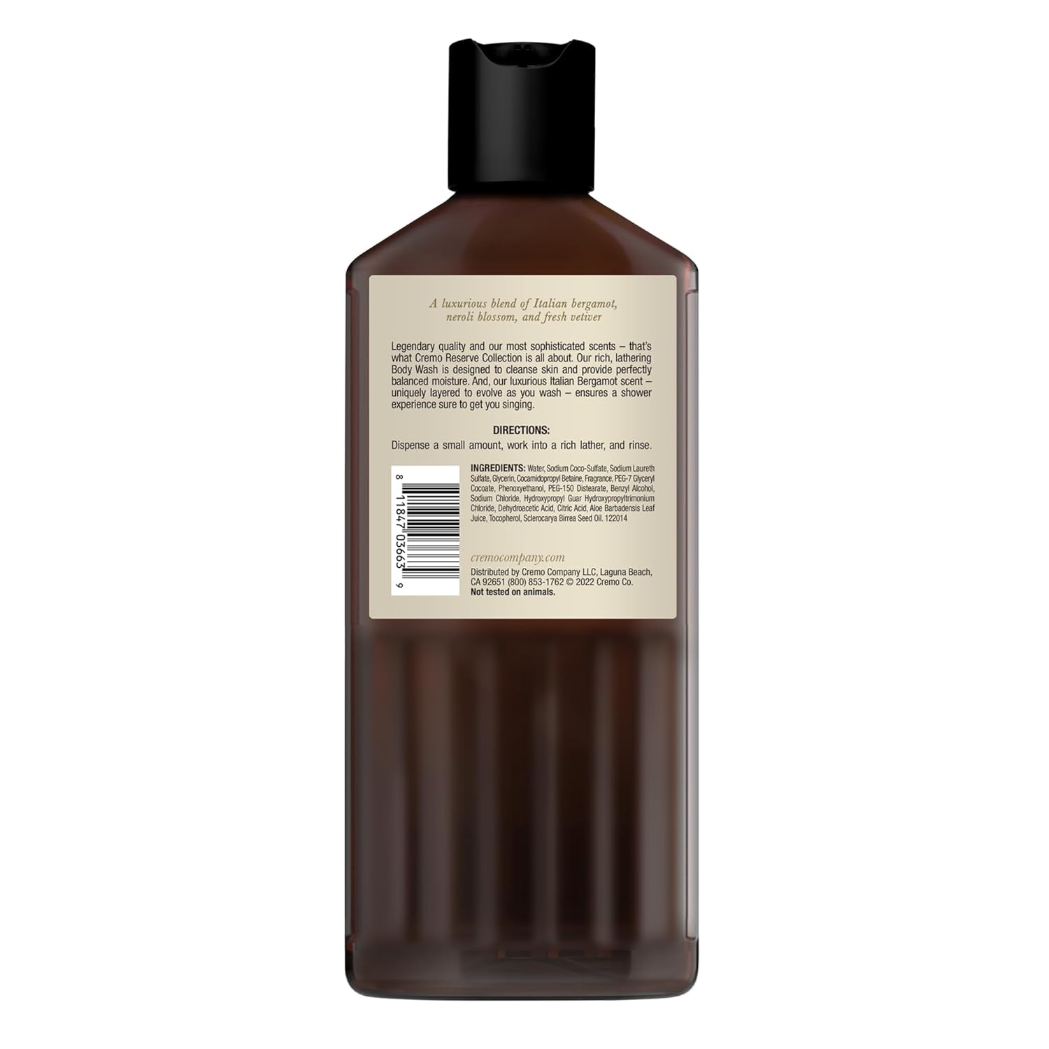 Cremo Men's Italian Bergamot Palo Santo Body Wash Bundle 2 x 16 Fl Oz - Image 3