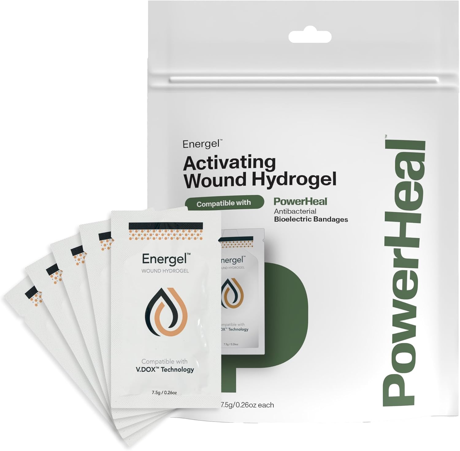 Energel Hydrogel – Wound Gel to Cover Your Wound and Help Maintain & Provide Moisture for Cuts, Abrasions, Blisters, Burns, Scrapes, Surgical Incisions, Ulcers & More – 5-Pack, 0.26 Oz Each