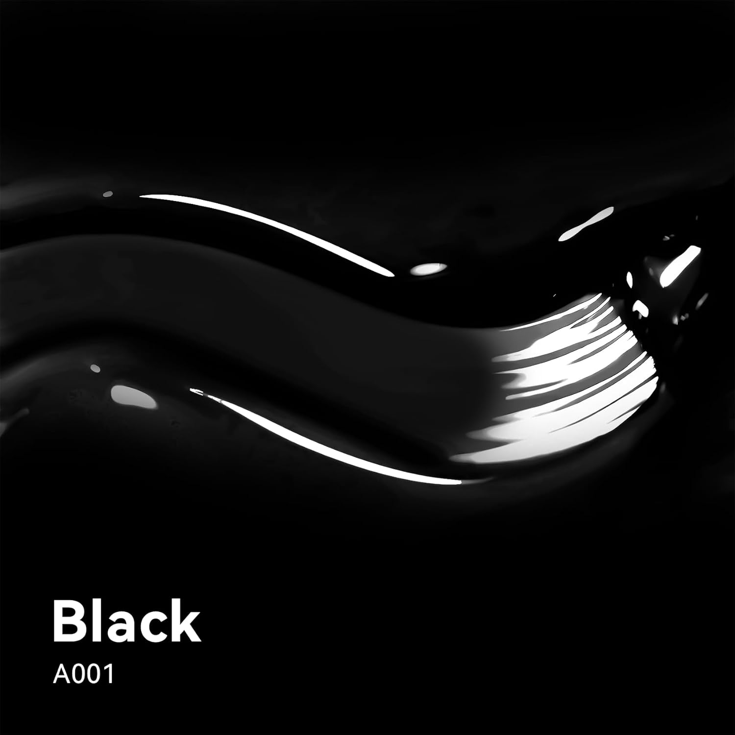 MAYCHAO 15ML Black Gel Nail Polish 1Pc Pure Black Nail Polish Soak Off UV LED Nail Gel Polish Nail Art Starter Manicure Salon DIY at Home, 0.5 OZ - Image 2