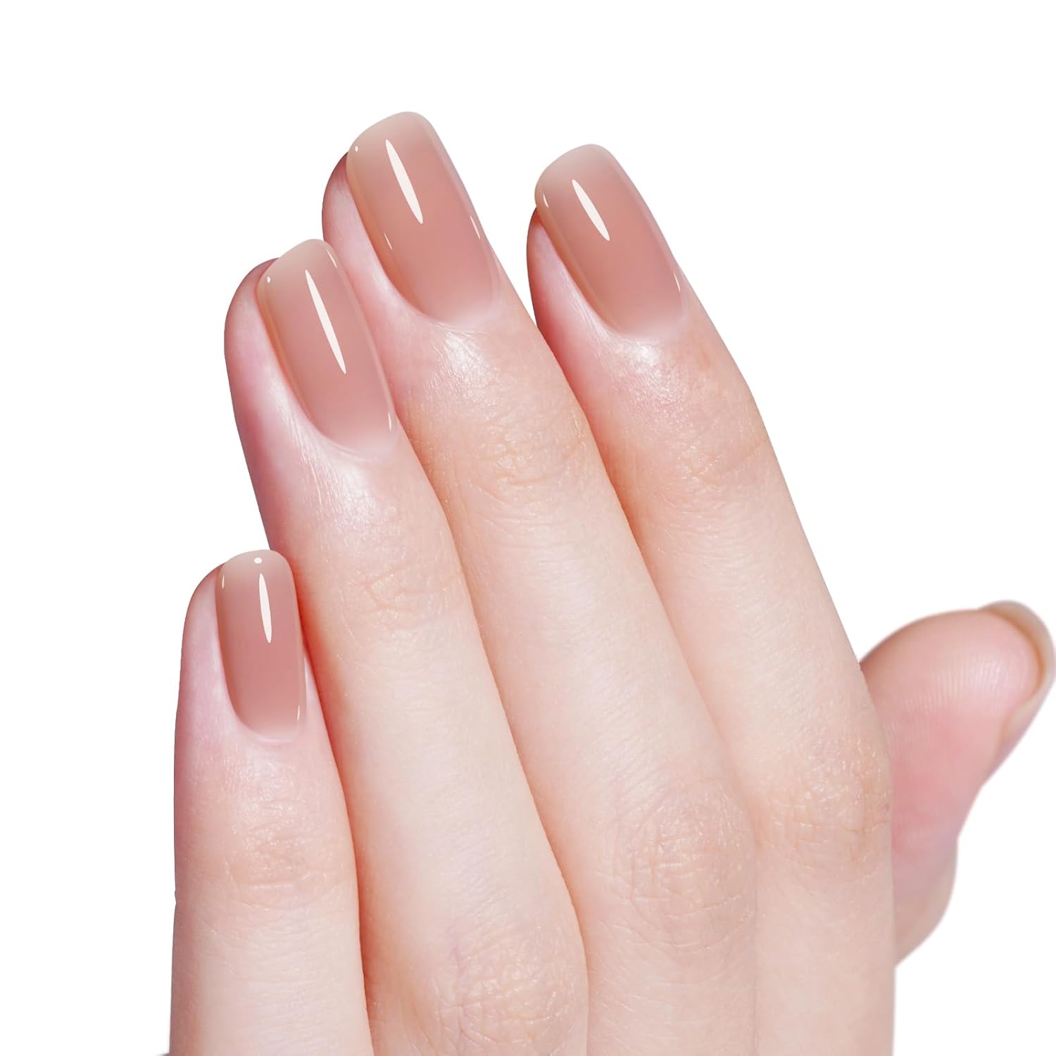 AILLSA Nude Gel Polish Dark Nude Gel Nail Polish Natural Translucent Soak Off U V Neutral Color Sheer Base Nail Gels Polish for Nail Art DIY French Manicure at Home 15 ML GB55 - Image 3