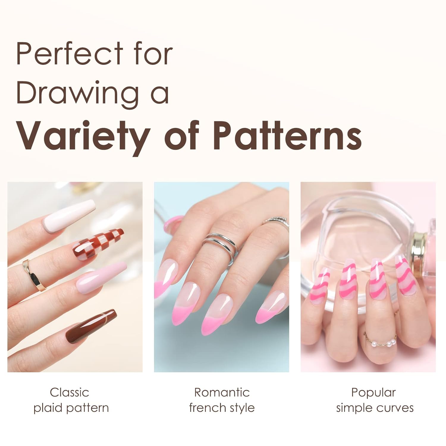 modelones Blooming Gel Nail Polish with 5Pcs Nail Art Brushes, 15ml Clear Marble Nail Design Kit, Nail Art Accessories for Spreading Effects, Floral Print, Watercolor Design - Image 8