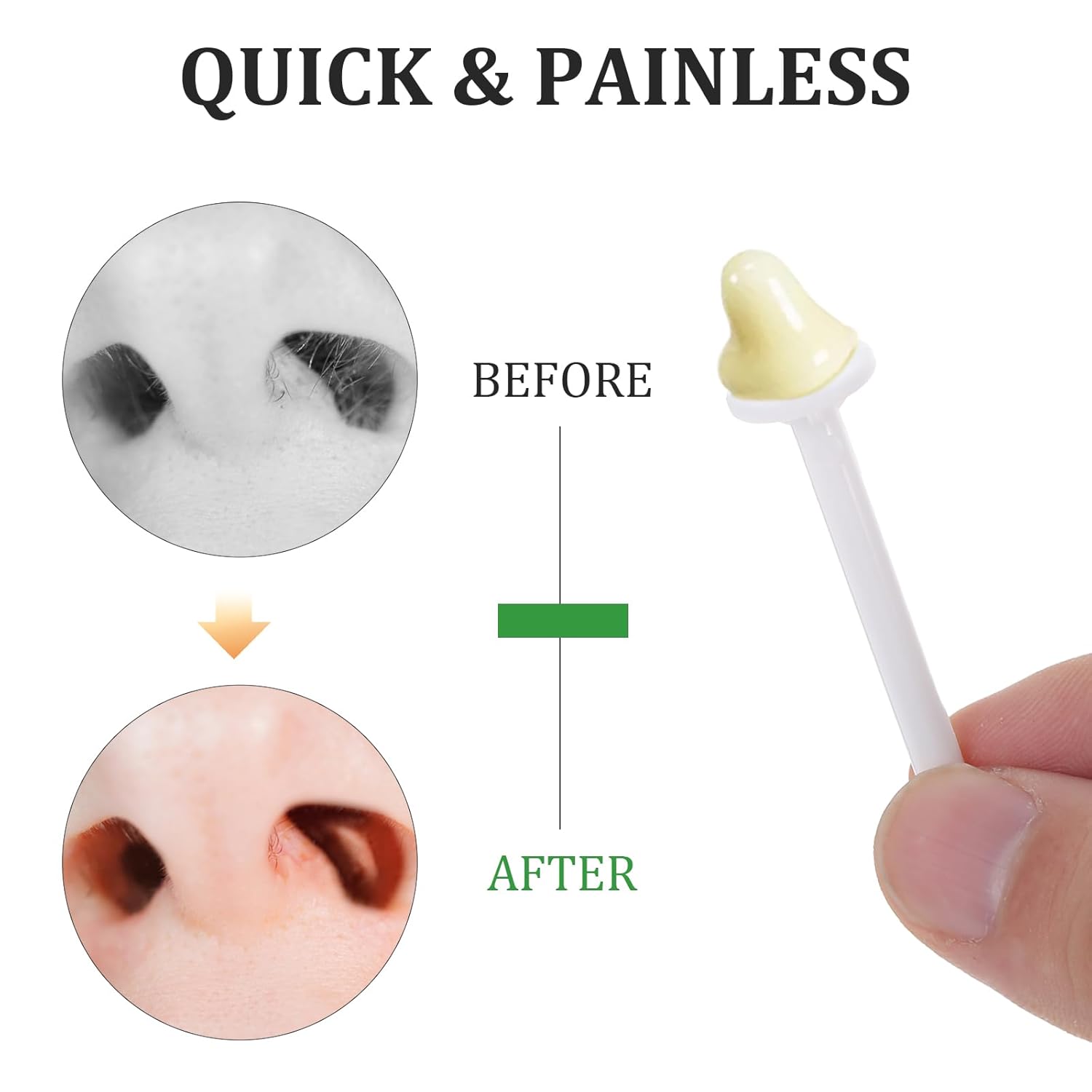 100Pcs Nose Waxing Sticks Plastic Nose Hair Remover for Men Women, Disposable Wax Applicator Sticks for Painless Nostril and Eyebrow Hair Removal(White) - Image 4