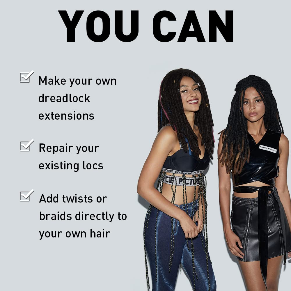 FASHION IDOL Afro Kinkys Bulk Human Hair for Dreadlock Extensions Loc Repair Braiding Twist Tight Afro Kinky Human Hair for Loc 3 Packs 150 Gram Medium Brown 16 Inches 5.3 Oz - Image 4