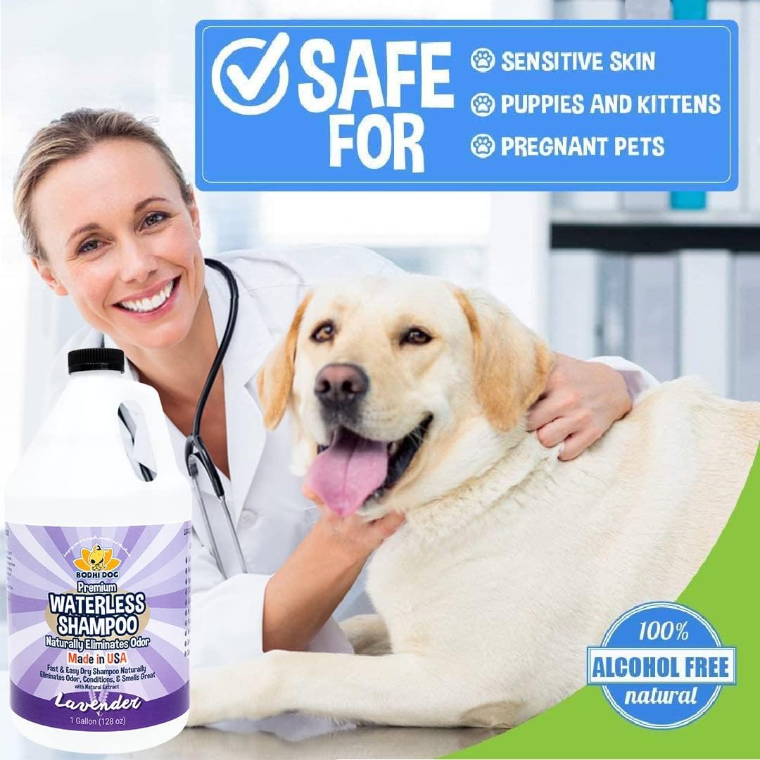 Bodhi Dog Waterless Shampoo - Natural Dry Shampoo for Dogs & Cats - Neutralizes Pet Odor - No Rinse Required - Made of Natural Extracts - Safe for Sensitive Skin - Made in USA - Lavender (1 Gallon) - Image 5