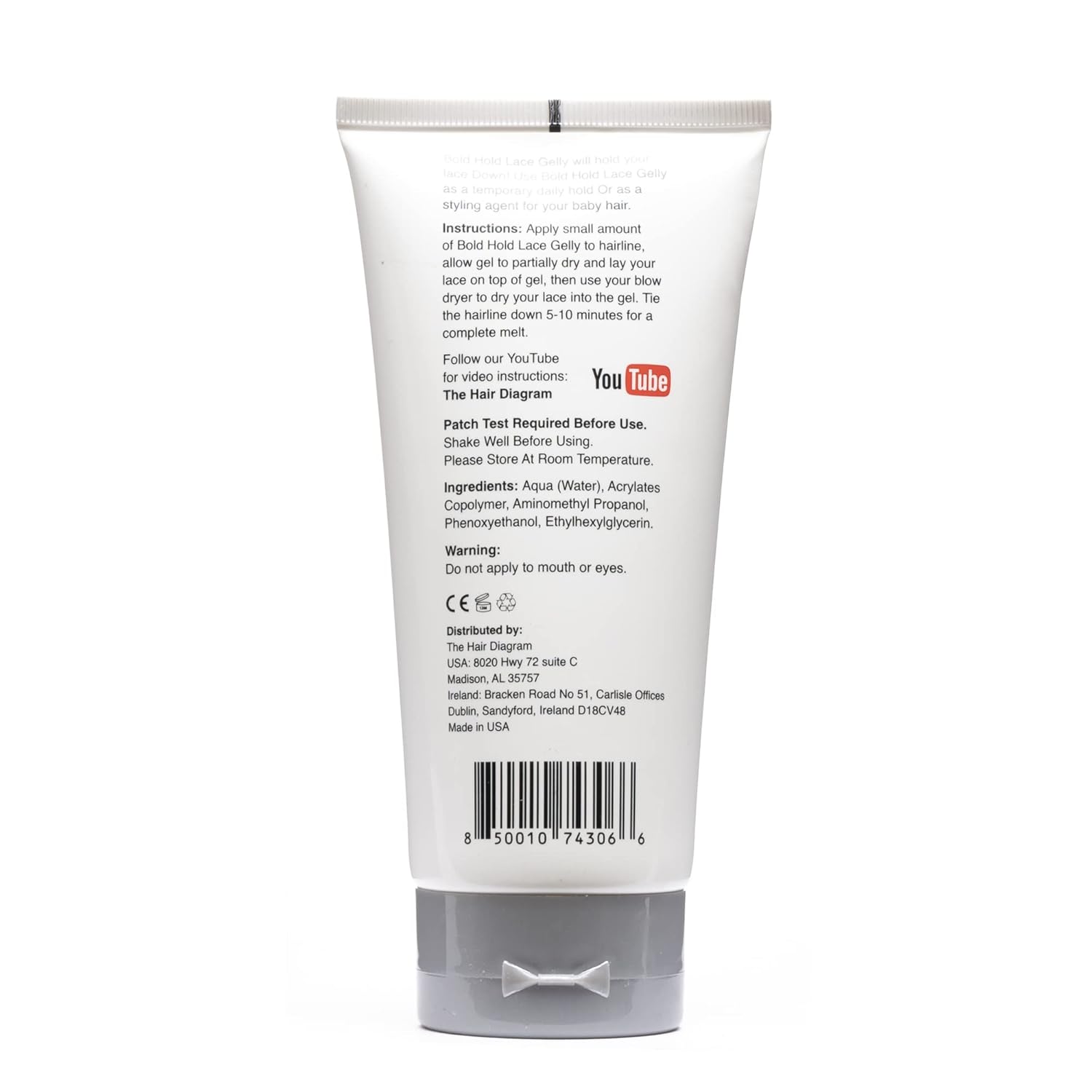 The Hair Diagram - Bold Hold Lace Gelly - Glueless - Temporary Daily Hold For Lace Front Wigs and Hair Systems - Styling Agent For Baby Hairs - Non Toxic - Alcohol Free - Water Based Formula - 6oz - Image 2