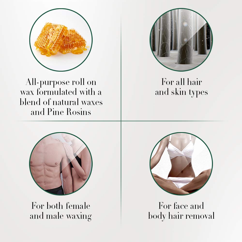 Clean + Easy Roll On Wax Kit (120V) - Complete Waxing Face and Body Hair Removal, Wax Roller Kit for Flawless Skin, Top Pick for Estheticians - Image 6