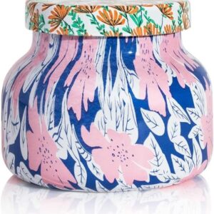 Capri Blue Scented Candles - Pattern Play Glass Jar Candles - Long Lasting Soy Wax Blend - Luxury Home Decor - Notes of Tropical Fruits & Sugared Citrus - Gifts for Women (Volcano, 8 oz)