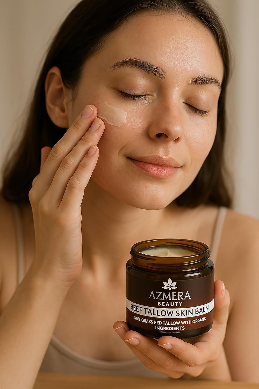100% Grass-Fed Beef Tallow Balm, Manuka Honey MGO 263+, Organic Beeswax & Olive Oil, Beef Tallow for skin,Handmade Moisturizer for Dry Skin, Eczema Relief, & Healing Skin(2oz) - Image 3