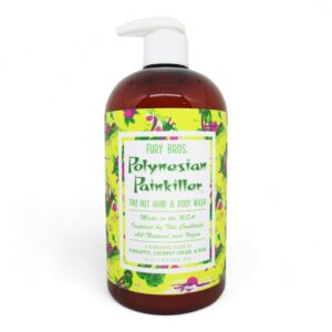 Tiki Hut Hand & Body Wash Polynesian Painkiller | Pineapple Coconut Cream & Rum | Natural Ingredients | Made in USA | Inspired by Tiki Cocktail Recipes | Cruelty-Free | 16 oz