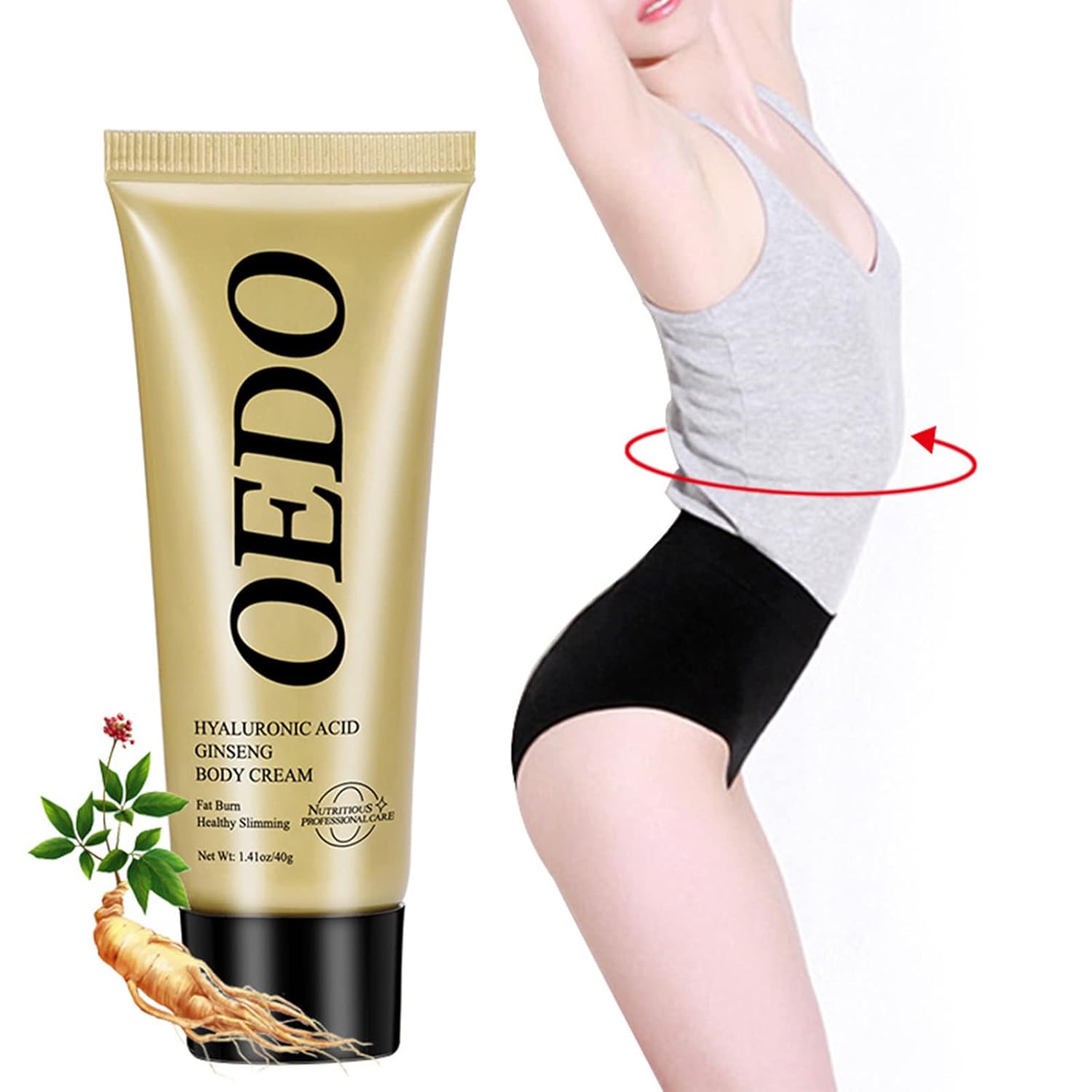 OEDO Hyaluronic Acid Ginseng Slimming Cream,Natural Cellulite Treatment Cream,Skin Firming Cream Reduce Cellulite Lose Weight Fat Health Care Burning Creams,Skin Tightening Improves Sagging Skin - Image 7