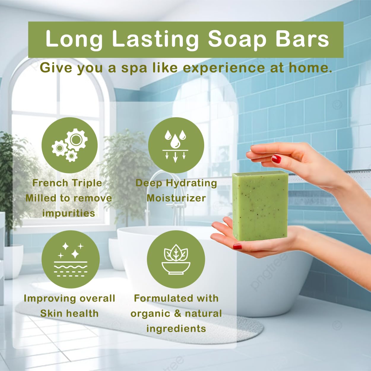 Lemon Myrtle Triple Milled Natural Soap Bars 12 Pack Moisturizing 3.5oz with Shea Butter - Image 3