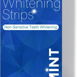 Ollm Teeth whitening Strip Enamel Safe - Hydrogen Peroxide for Sensitive Teeth, 14 Treatments for Teeth whitening, Professional and Safe Teeth whitening Strips, Mint
