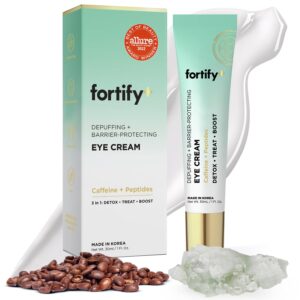 Fortify 9-in-1 Natural Skincare Eye Cream - De-Puffing & Protecting, Dermatologist Tested - Hydrates & Refreshes, Made in Korea - 30ML (1 Pack)