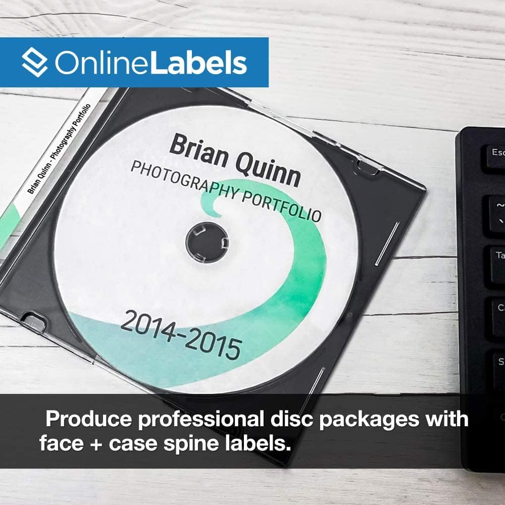 Full-Face CD/DVD Labels 4.65 Inch with Spine Labels, 200 Sets, For Inkjet/Laser - Image 7