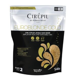 Cirepil - Euroblonde Gold - 800g / 28.22 oz Wax Beads Bag - Light Monoi Scent - Ultra Fluid Gel Texture - All-Purpose & Easy Removal