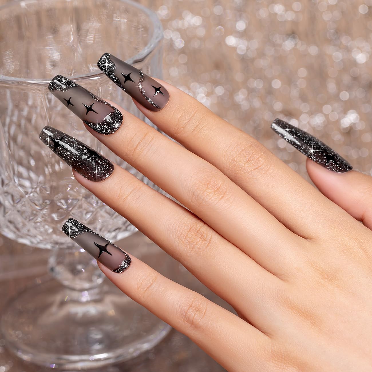 RARJSM Jelly Black Nude Gel Nail Polish Sheer Black Clear Glass Gel Polish Neutral Transparent Crystal Colors Nail Gel Polish 15ml Single Bottle Soak off UV LED Cured for Home Salon DIY Manicure - Image 4