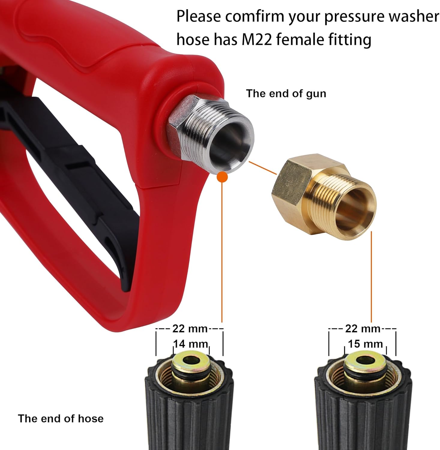 Biswing 4000 PSI Pressure Washer Gun Kit with 1 Liter Foam Cannon and 5 Nozzle Tips - Image 3