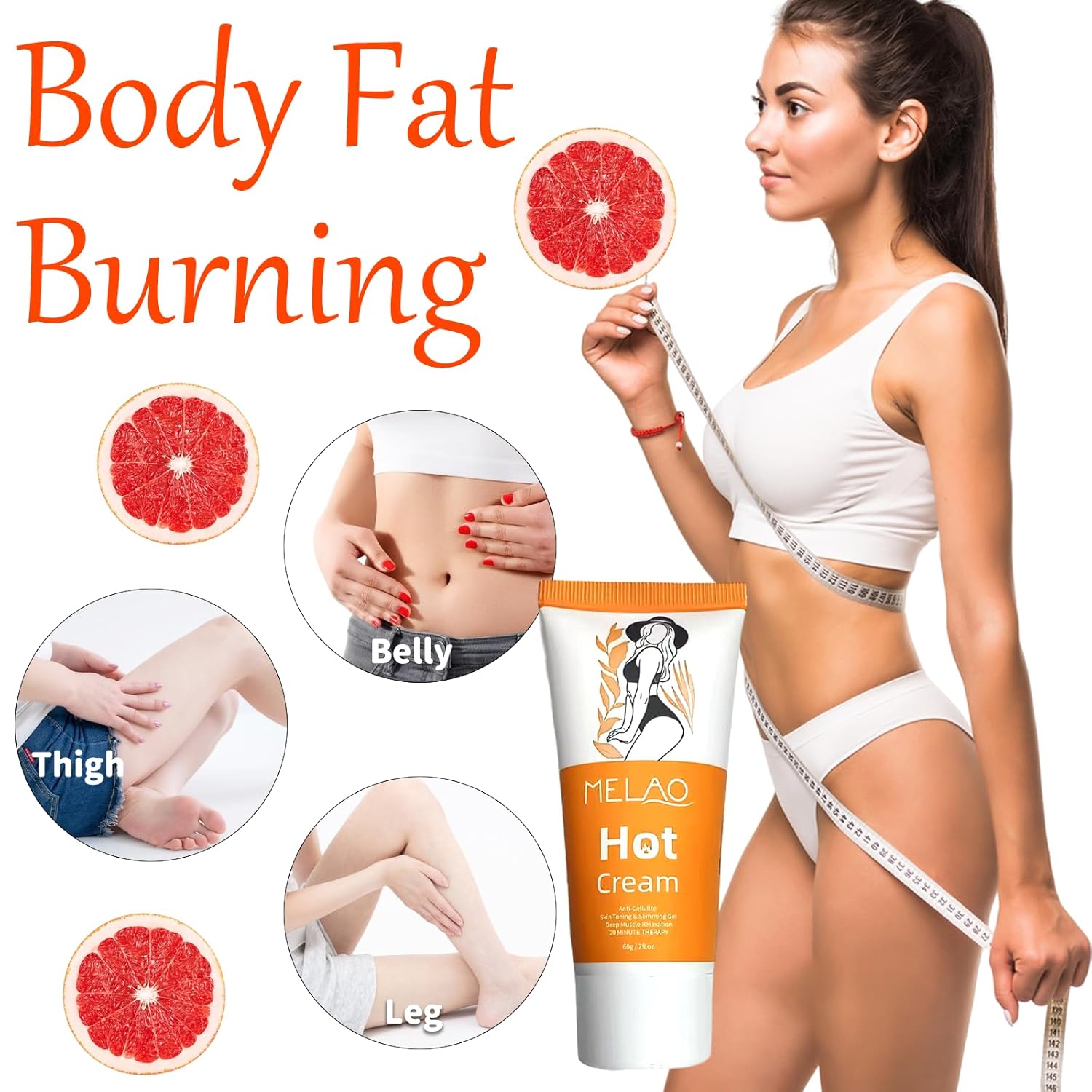 Elitzia 60g Anti Cellulite Cream for Belly Slimming and Fat Burning Gel Home Use - Image 4