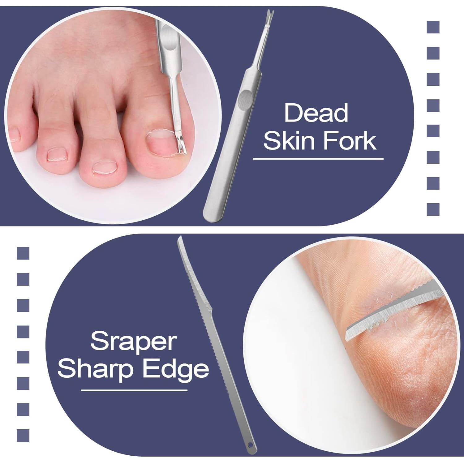 10PCS Stainless Steel Ingrown Toenail Removal Kit Professional Manicure Pedicure Tool Set with File Lifters - Image 4