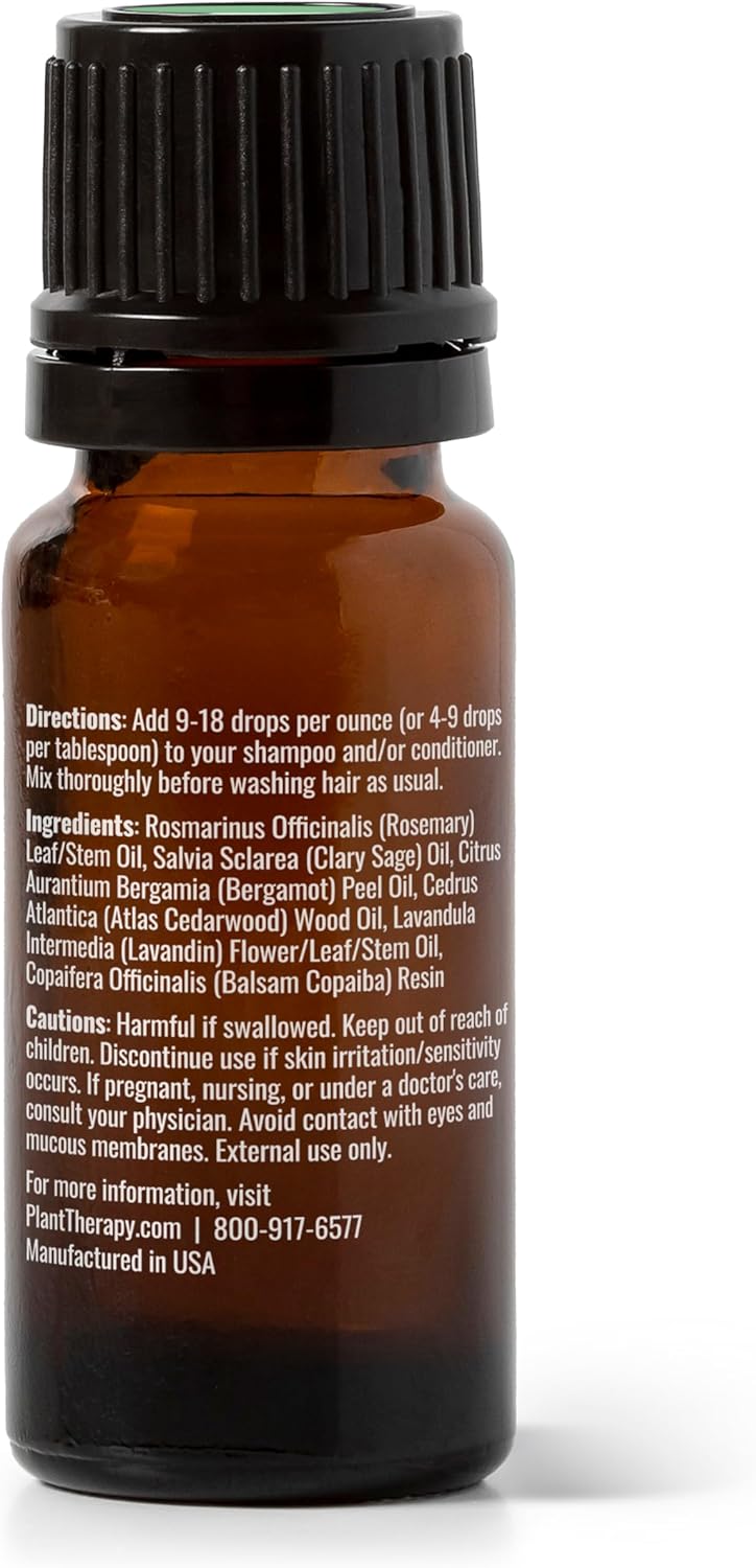 Plant Therapy Hair Therapy Essential Oil Blend 10mL for Hair Strengthening and Repair - Image 9