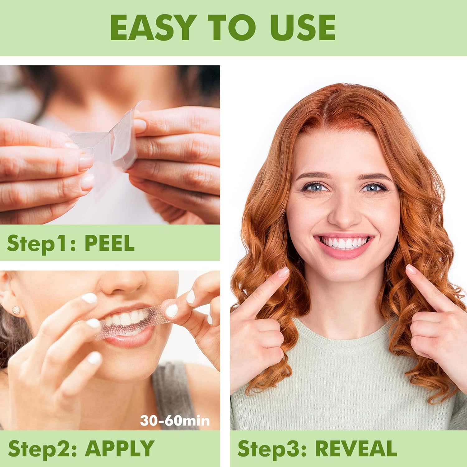 Teeth Whitening Strips 14 Treatments Kit - Sensitive Teeth Whitener, Enamel Safe, Deep Stains Removal, Dentist Recommended, Fast Results Without The Harm - 28 Strips - Image 6