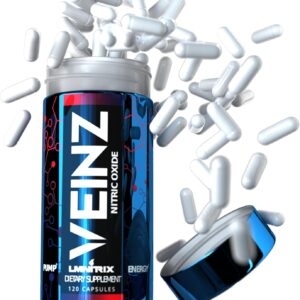 VEINZ Nitric Oxide Supplement, 120 Capsules – L-Arginine, L-Citrulline, ALA for Muscle Pump & Endurance