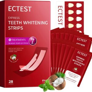 Teeth Whitening Strips for Teeth Sensitive, Professional Teeth Whitening Kit for Coffee Drinker, 28 Teeth Whitener Strips Coconut Flavor, 14 Treatments Easy to Use