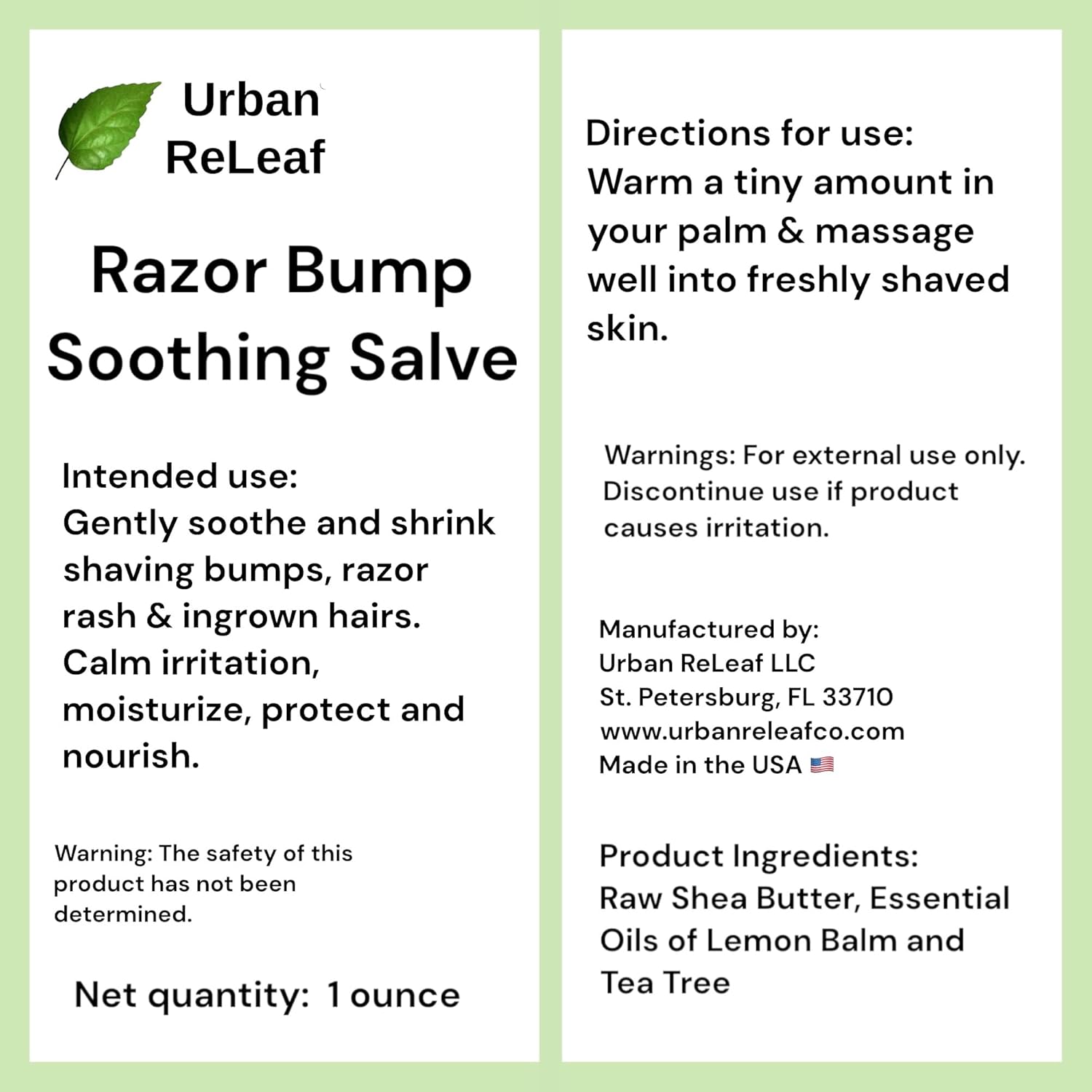 Urban ReLeaf 1 oz Natural Vegan Razor Bump Soothing Salve for Bumps and Rashes - Image 5