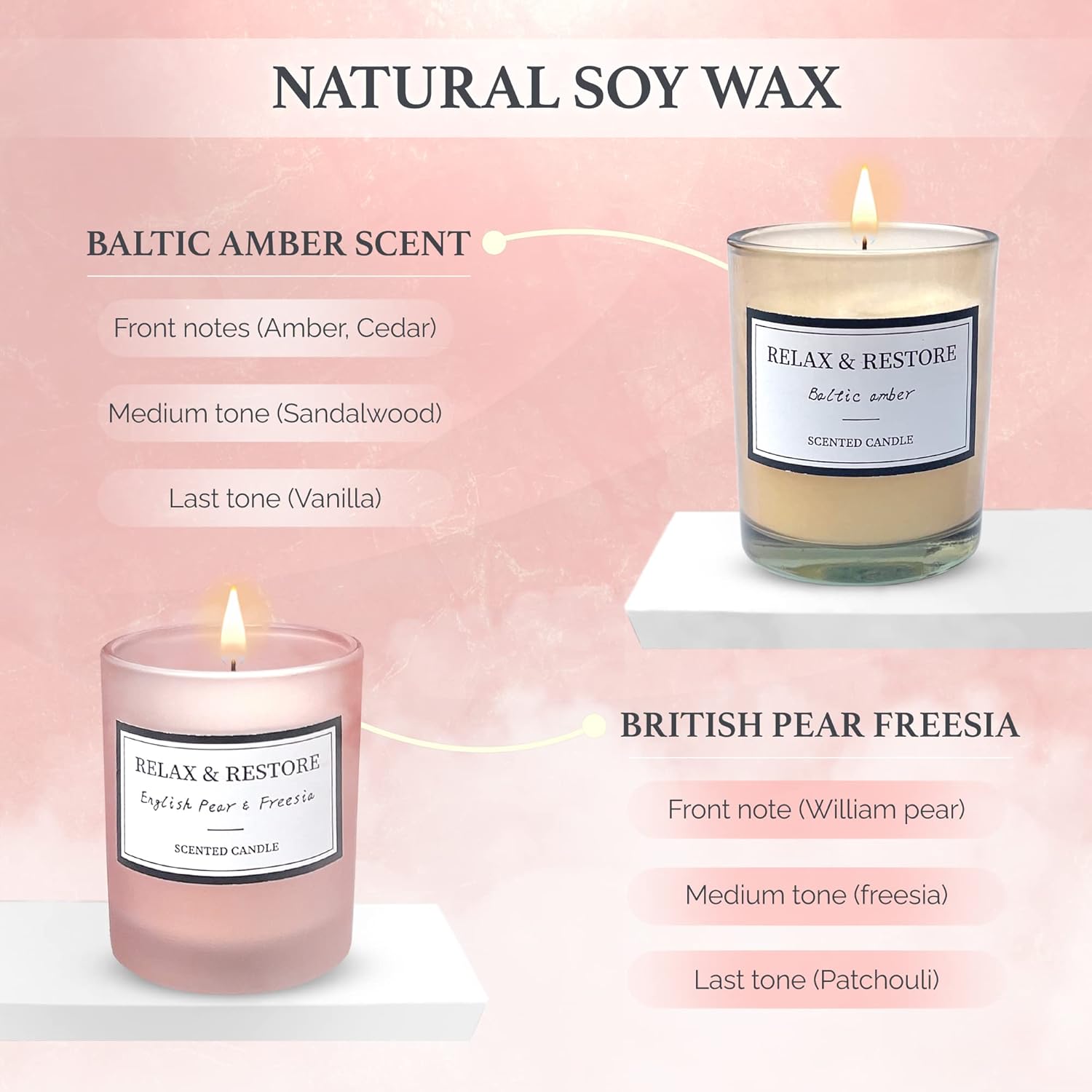 Empire Scented Candles & Bath Bombs Set, Gifts for Women, Birthday Gifts for Her, 20pcs Set Gifts for Her, Birthday Gift for Women with Rose Scented Soap Flowers - Image 3