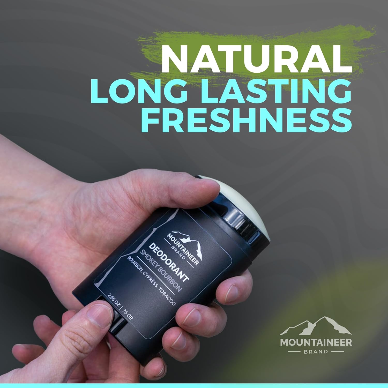 Mountaineer Brand Natural Aluminum-Free Deodorant Stick 2.5 oz Smokey Bourbon Scent - Image 2