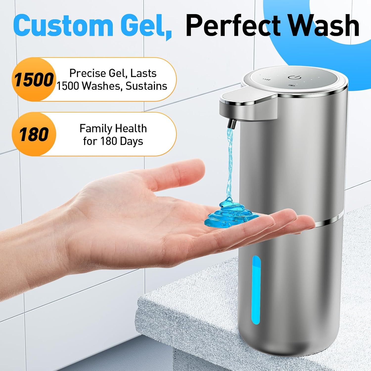 Automatic Touchless Liquid Soap Dispenser 4 Adjustable Levels for Kitchen Bathroom - Image 2
