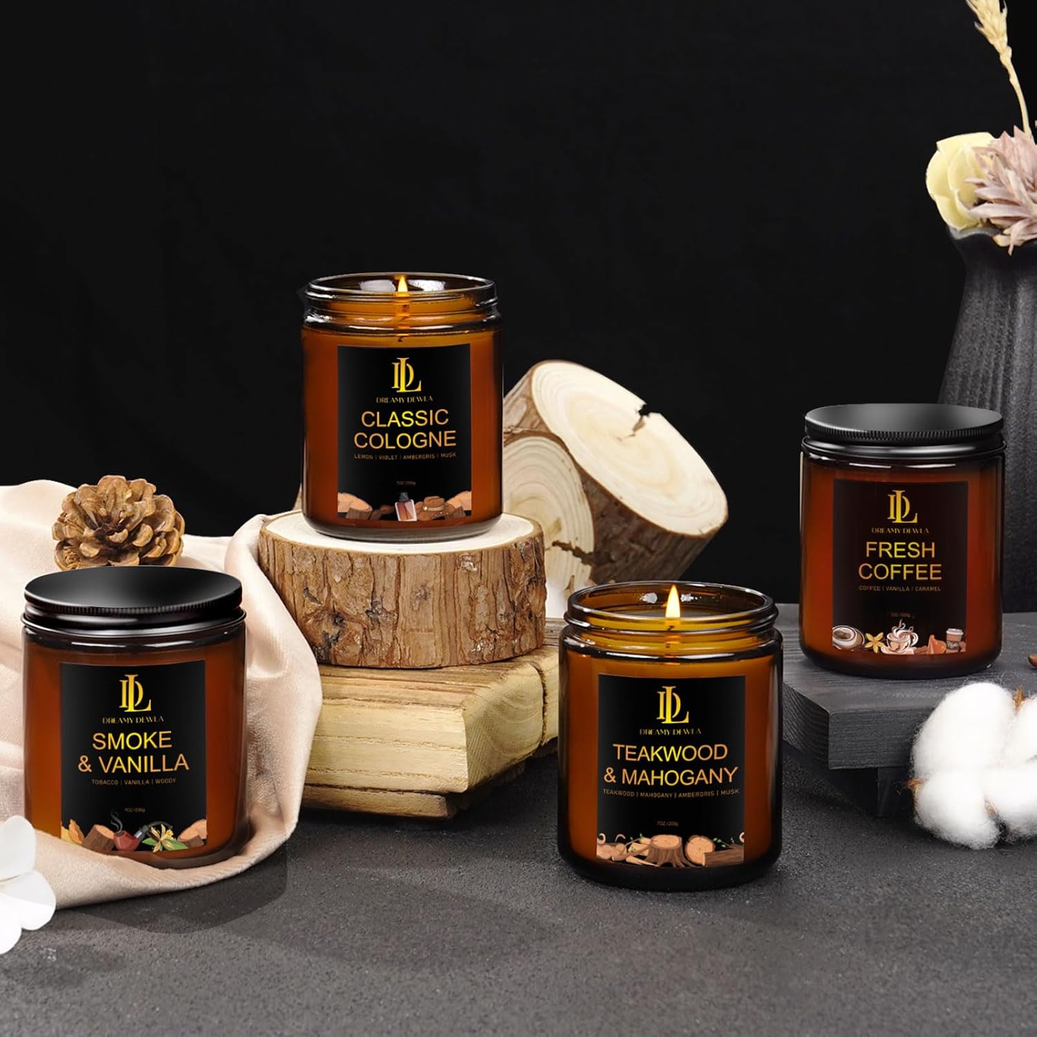 Fresh Coffee Candles, Coffee Scented Candle, Natural Soy Candles for Home Scented, Long Lasting with 50 Hour Burn Time, Gifts for Men Women - Image 6