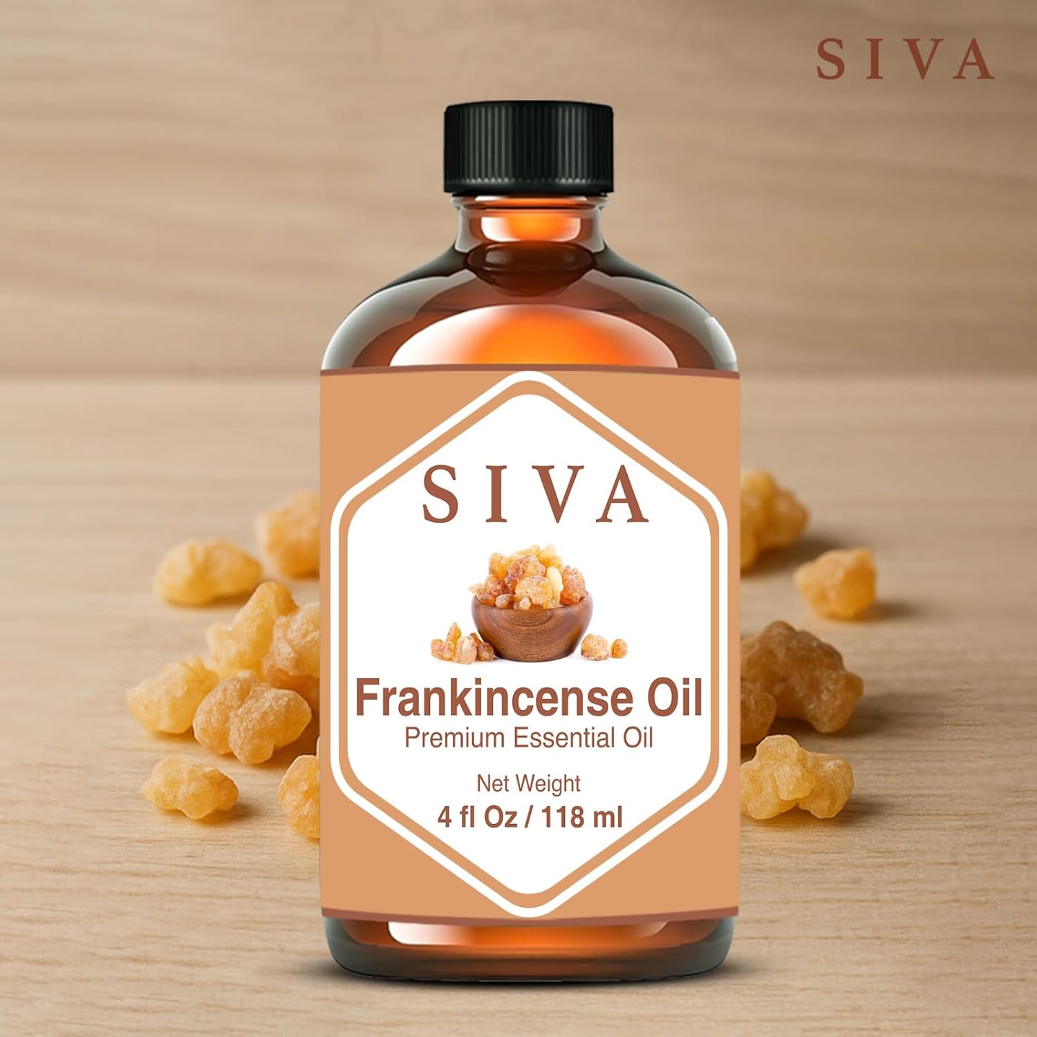 Siva Frankincense Essential Oil - 4 Fl Oz – Natural Boswellia Serrata Oil - for Diffuser, Face, Skin Care, Aromatherapy, Hair Care, Scalp and Body Massage - with Dropper - Image 4